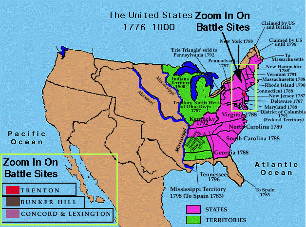 Map Of Usa In 1776 Draw A Topographic Map