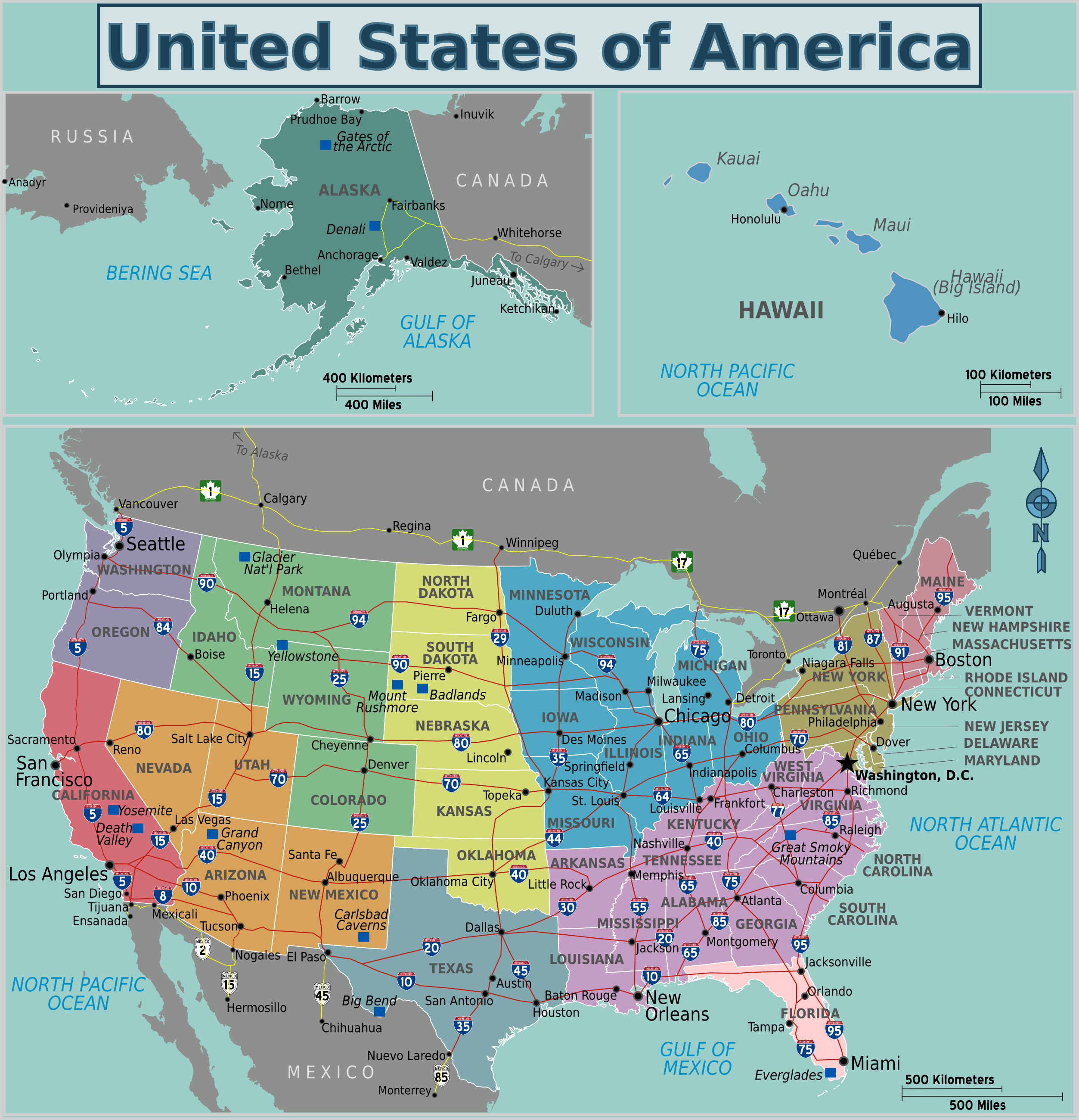 Map Of USA Political Map Worldofmaps Online Maps And Travel 