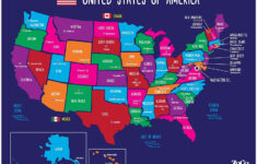 map of usa states and capitals colorful us map with capitals Map Of USA States And Capitals Colorful US Map With Capitals