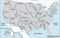 map of usa with bodies of water labeled topographic map Map Of Usa With Bodies Of Water Labeled Topographic Map