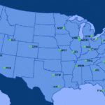 Map Of USA With The Major US Airports Nations Online Project