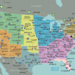 Map Usa States Major Cities Printable Map