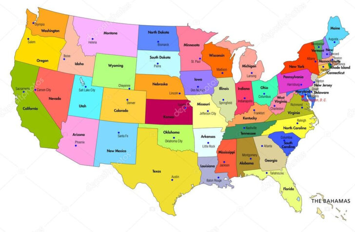 Mapa USA Con Nombres