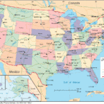 Mapa De Estados Unidos Pol Tico Con Nombres Estados Y Capitales