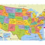 Mapa De Estados Unidos Pol Tico Con Nombres Estados Y Capitales