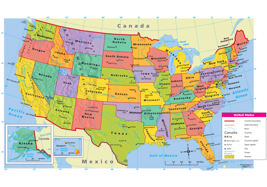 Mapa De Estados Unidos Pol tico Con Nombres Estados Y Capitales 