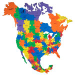Mapa Jumbo De Am Rica Del Norte M Xico Estados Unidos Y Canada
