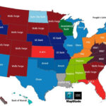 Most Popular Bank In Each State 1296x707 Illustrated Map