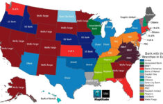 Most Popular Bank In Each State 1296x707 Illustrated Map