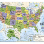 National Geographic Kids Political USA Education Map Gra