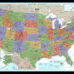 National Geographic United States Political Map Decorator Style Giant