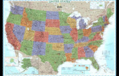 national geographic united states political map decorator style giant National Geographic United States Political Map Decorator Style Giant