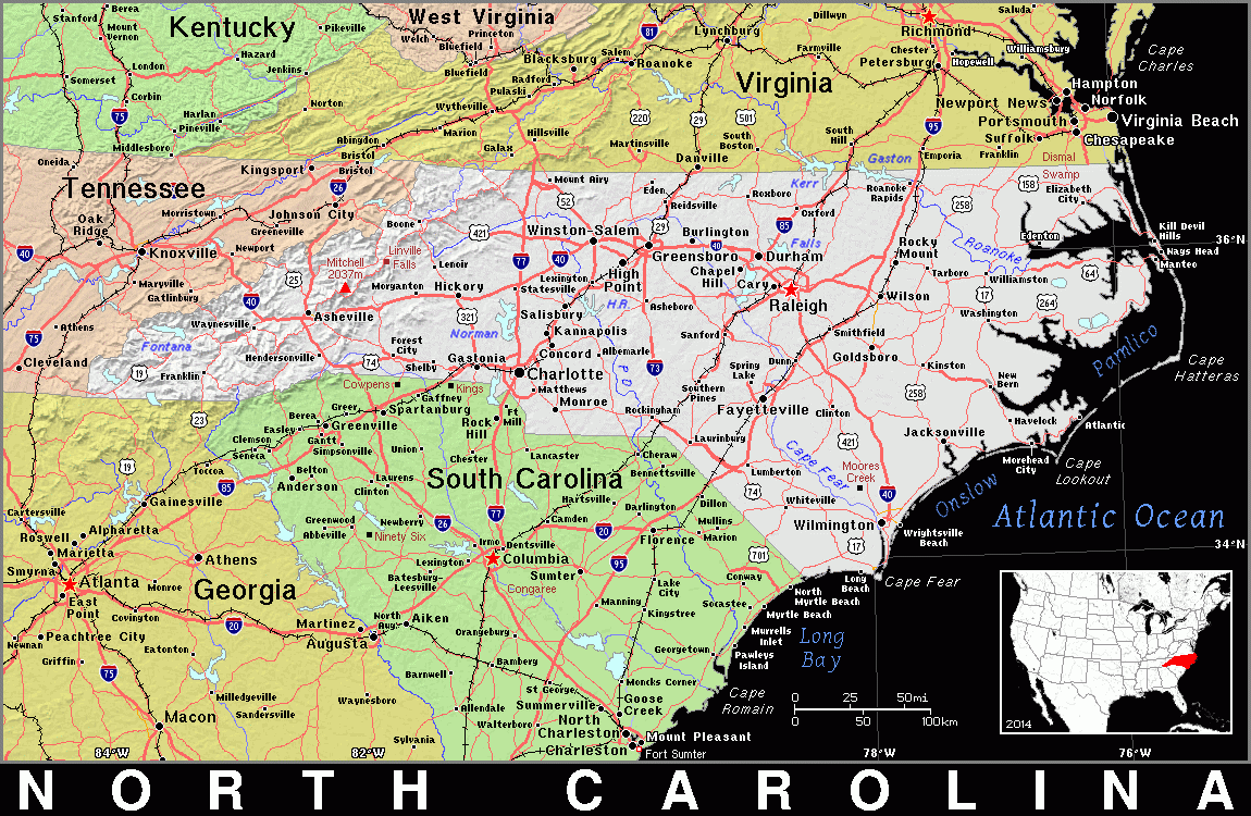 NC North Carolina Public Domain Maps By PAT The Free Open Source 