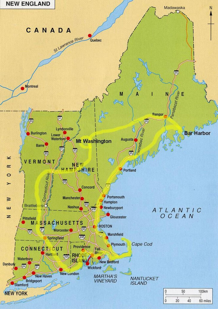 New England Map USA