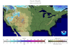 NOAA Map Snow Coverage Across The USA Unofficial Networks