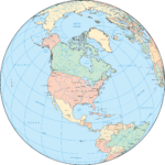 North America Globe Mapsof