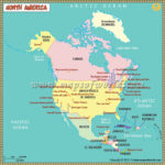 North America Map For Kids North America Map Maps For Kids South