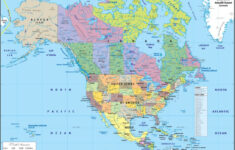 north america political map graphic education North America Political Map Graphic Education
