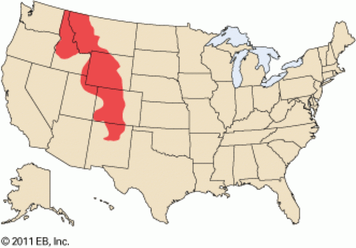 Rocky Mountains In USA Map