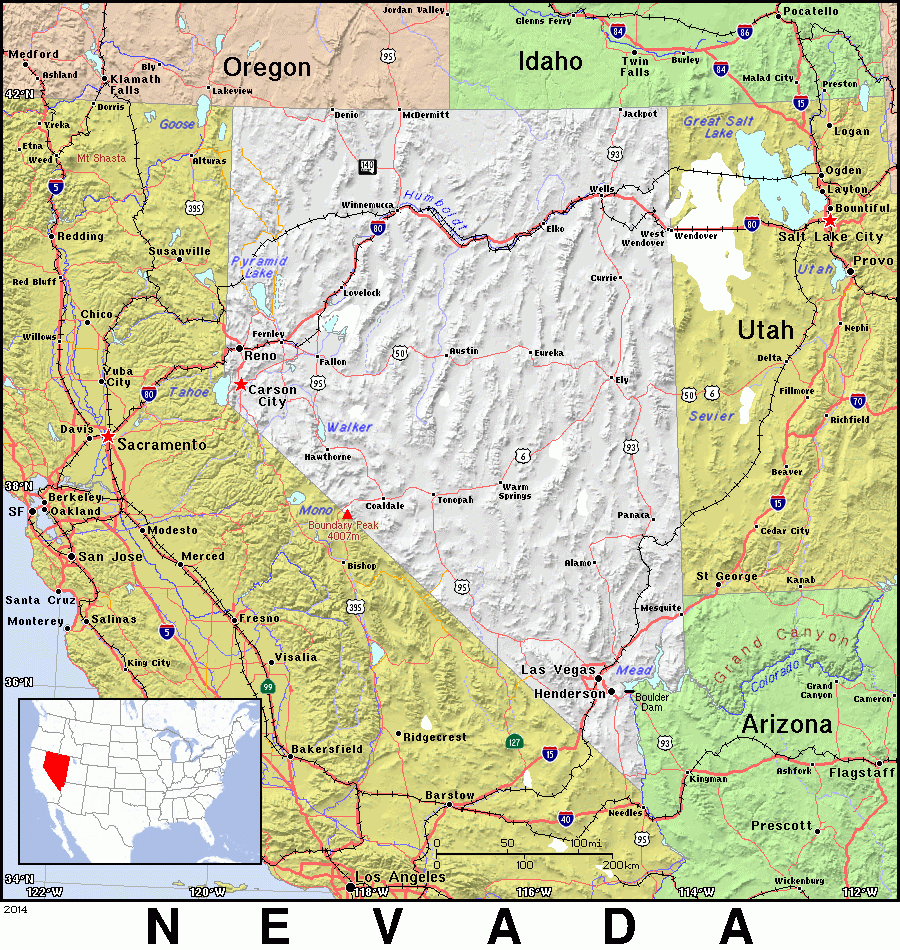 NV Nevada Public Domain Maps By PAT The Free Open Source 