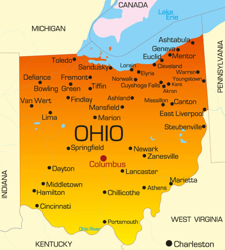 Ohio Map Of USA