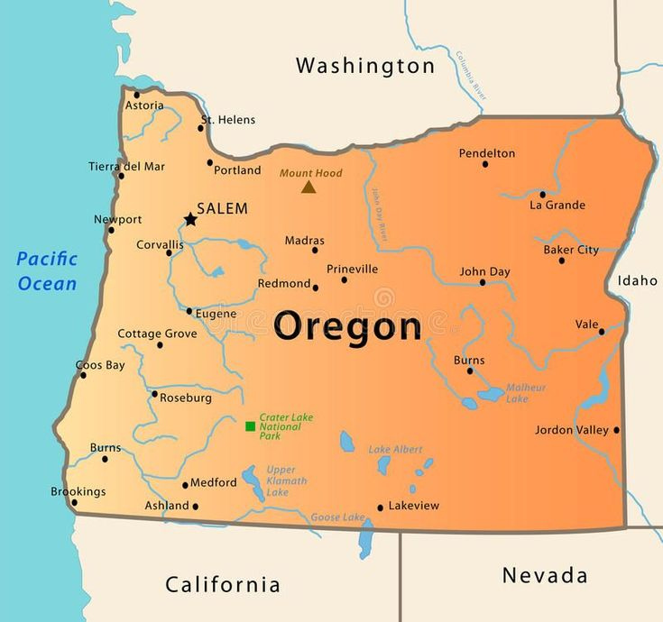 Oregon Map Stock Vector Illustration Of Atlas Corvallis 9637014 