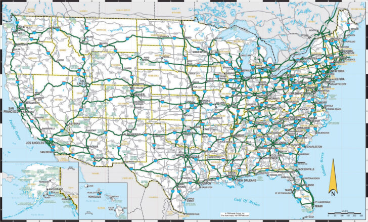Map Of USA States With Highways