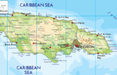 Physical Map Of Jamaica Ezilon Maps