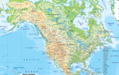 Physical Map Of North America Ezilon Maps