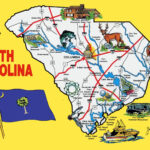 Pictorial Travel Map Of South Carolina