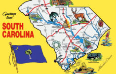 Pictorial Travel Map Of South Carolina