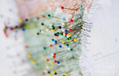 Pins In Map Of Us And Canadian Border Photograph By Jeremy Woodhouse