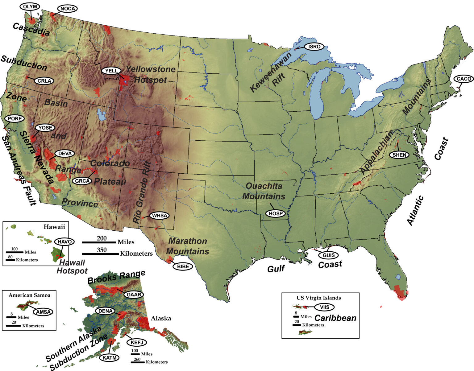 Tectonic Plates Map USA | Printable Map Of USA