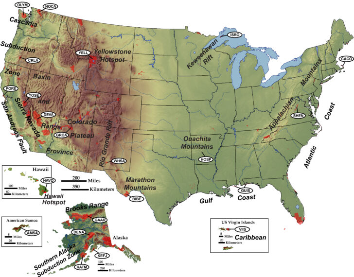 Tectonic Plates Map USA