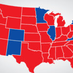 Political Red Blue State Map