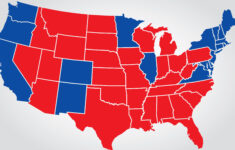 Political Red Blue State Map