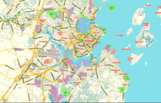 Portland Maine US Map Vector Exact City Plan Low Detailed Street Map