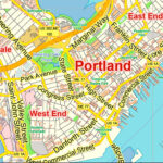 Portland Maine US Map Vector Exact City Plan Low Detailed Street Map