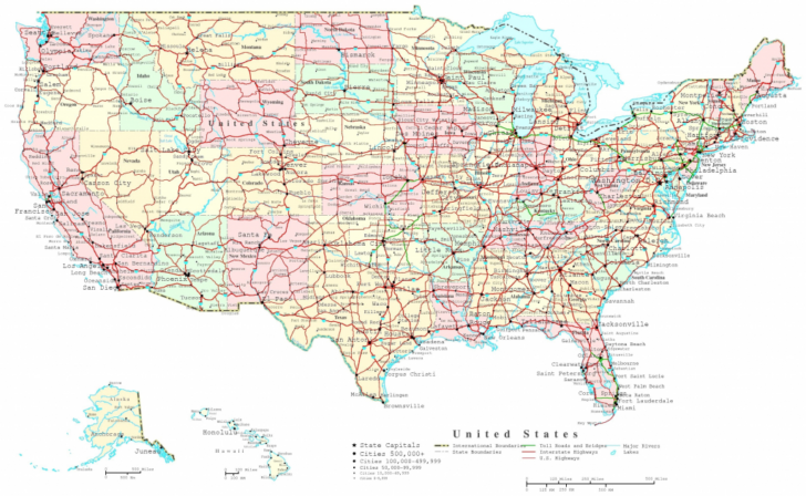 Map Of USA State Lines