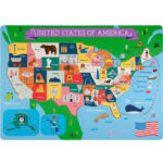Professor Poplar S Fifty Nifty States United States Of America Wooden