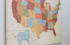 Push Pin USA Map Colorful Detailed Push Pin Travel Maps
