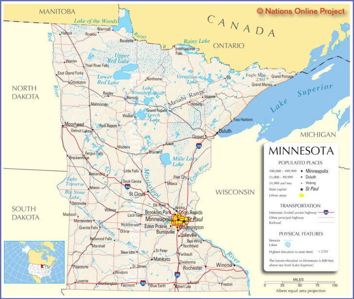 Minnesotan View Of The USA Map