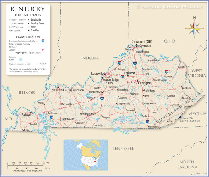 USA Map Kentucky
