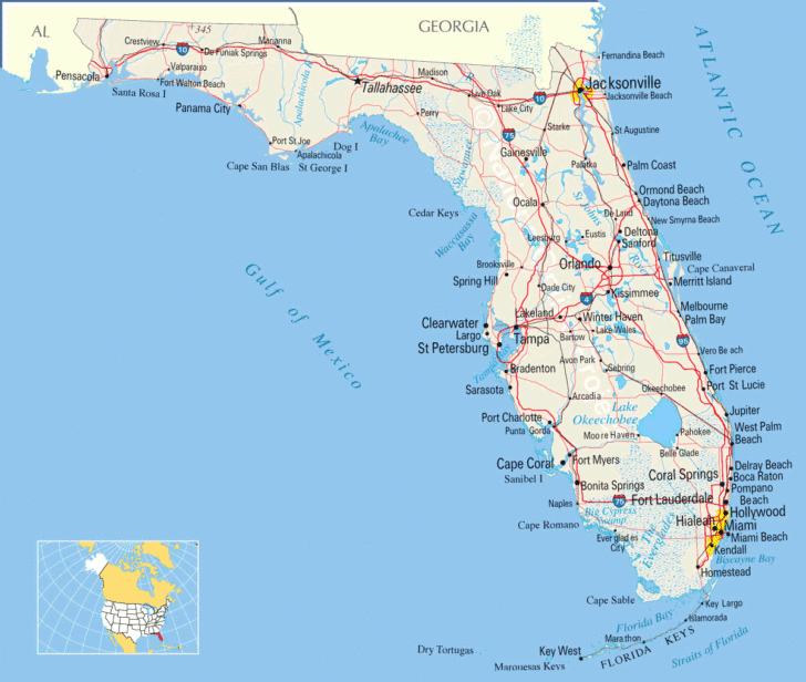 Map Of Florida USA