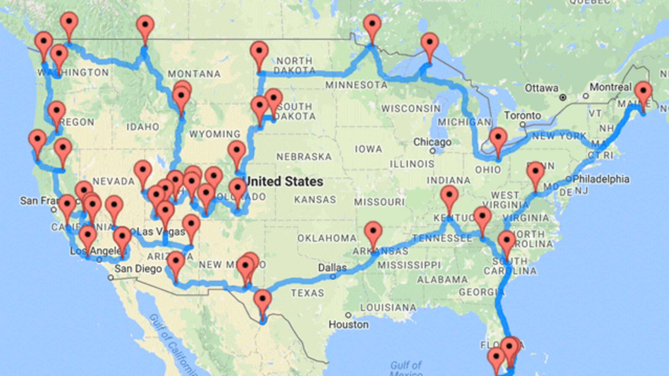 Road Trip Genius Calculates The Shortest Route Through 47 National 