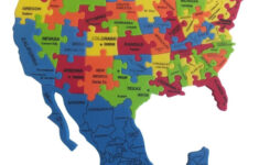 Rompecabezas Mapa Foamy Mexico Estados Unidos 19 X 19 Cm 36 00 En