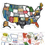 RV State Sticker Travel Map 11 X 17 USA States Visited Decal