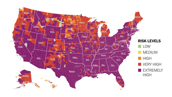 Covid Risk Map USA