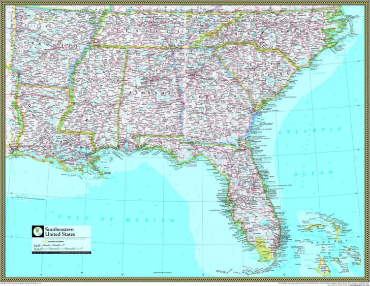 Map Of Southeastern USA States