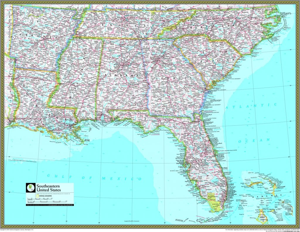 Southeastern United States Atlas Wall Map Maps Printable Map Of 